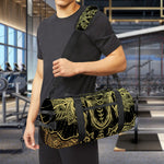 Golden Spiritual Elephant Print Gym Bag