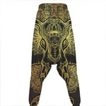 Golden Spiritual Elephant Print Hammer Pants