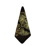 Golden Spiritual Elephant Print Hand Towel