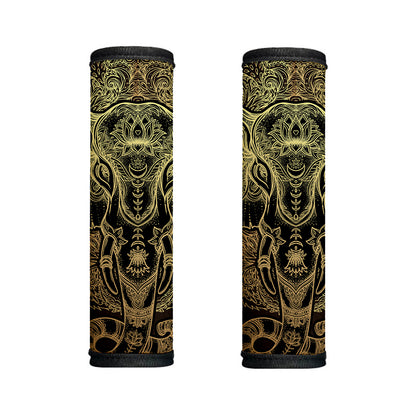 Golden Spiritual Elephant Print Handle Covers