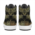 Golden Spiritual Elephant Print High Top Leather Sneakers