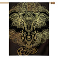 Golden Spiritual Elephant Print House Flag