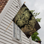 Golden Spiritual Elephant Print House Flag