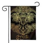 Golden Spiritual Elephant Print House Flag