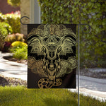 Golden Spiritual Elephant Print House Flag