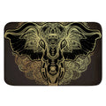 Golden Spiritual Elephant Print Indoor Door Mat