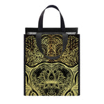 Golden Spiritual Elephant Print Insulated Lunch Tote