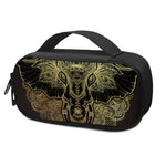 Golden Spiritual Elephant Print Insulin Cooler Travel Case
