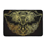 Golden Spiritual Elephant Print Kitchen Mat