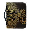 Golden Spiritual Elephant Print Leather Bible Cover