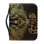 Golden Spiritual Elephant Print Leather Bible Cover