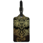 Golden Spiritual Elephant Print Luggage Tag