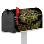 Golden Spiritual Elephant Print Mailbox Cover