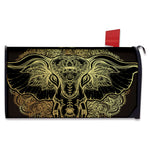 Golden Spiritual Elephant Print Mailbox Cover
