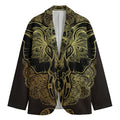 Golden Spiritual Elephant Print Men's Blazer