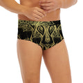 Golden Spiritual Elephant Print Men's Briefs