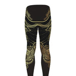 Golden Spiritual Elephant Print Men's leggings