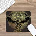 Golden Spiritual Elephant Print Mouse Pad