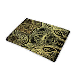 Golden Spiritual Elephant Print Pet Cooling Mat Cover