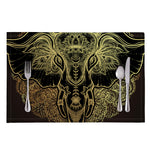 Golden Spiritual Elephant Print Placemat