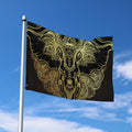 Golden Spiritual Elephant Print Polyester Flag