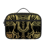 Golden Spiritual Elephant Print Portable Lunch Bag