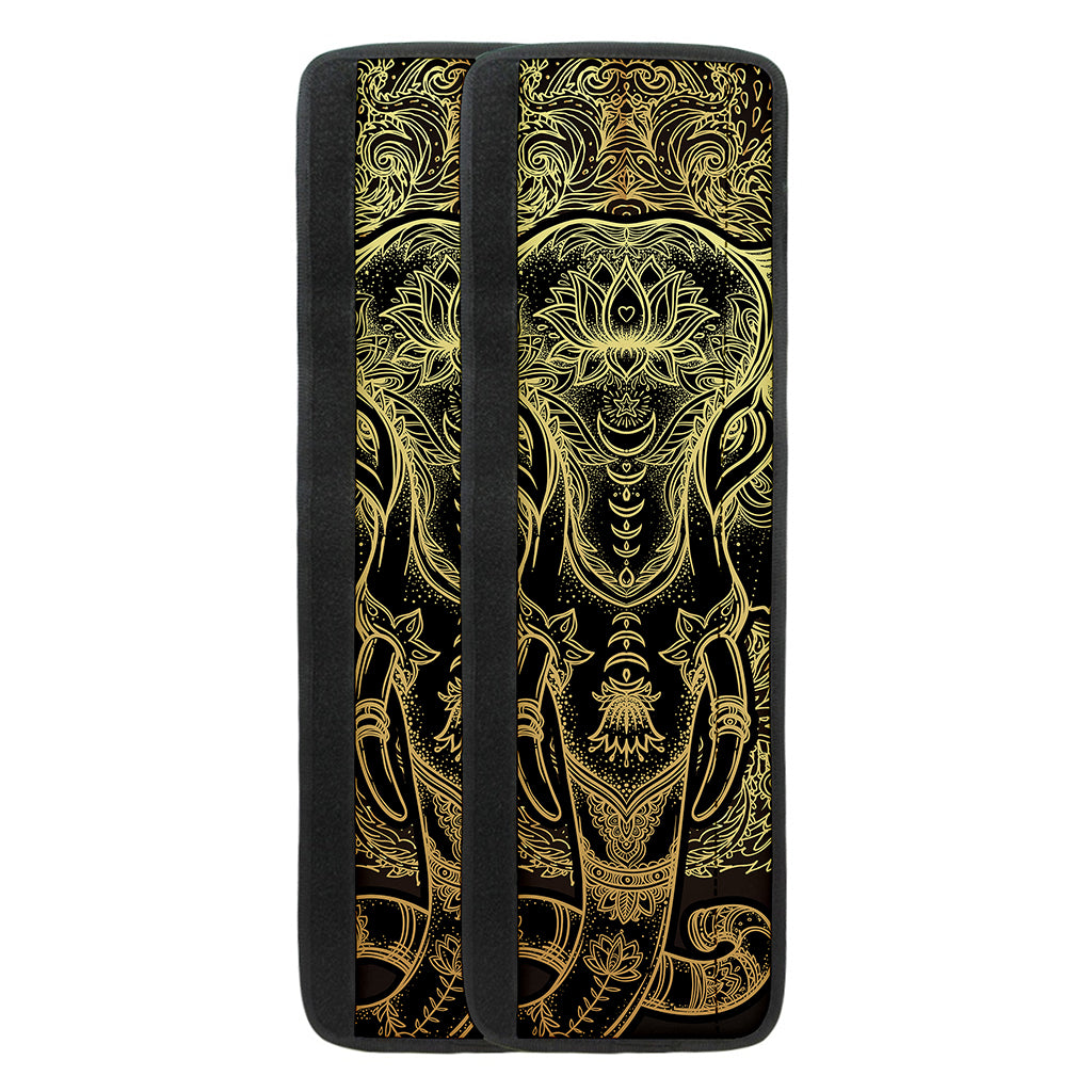 Golden Spiritual Elephant Print Refrigerator Handle Covers