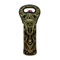 Golden Spiritual Elephant Print Single Neoprene Wine Tote