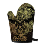 Golden Spiritual Elephant Print Single Oven Mitt