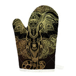 Golden Spiritual Elephant Print Single Oven Mitt