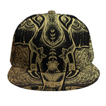 Golden Spiritual Elephant Print Snapback Cap