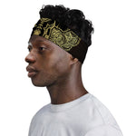 Golden Spiritual Elephant Print Sports Headband