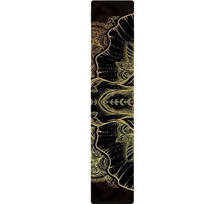 Golden Spiritual Elephant Print Table Runner