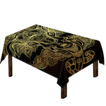 Golden Spiritual Elephant Print Tablecloth