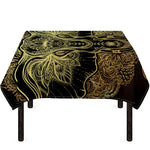 Golden Spiritual Elephant Print Tablecloth