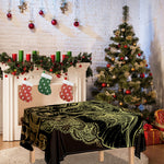 Golden Spiritual Elephant Print Tablecloth