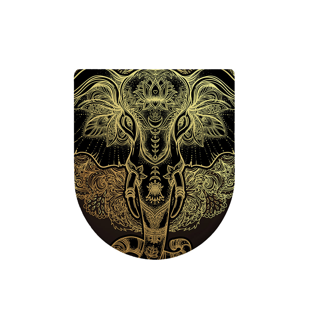 Golden Spiritual Elephant Print Toilet Lid Cover