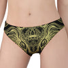 Golden Spiritual Elephant Print Women's Panties