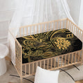 Golden Spiritual Koi Carp Print Baby Crib Sheet