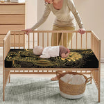 Golden Spiritual Koi Carp Print Baby Crib Sheet