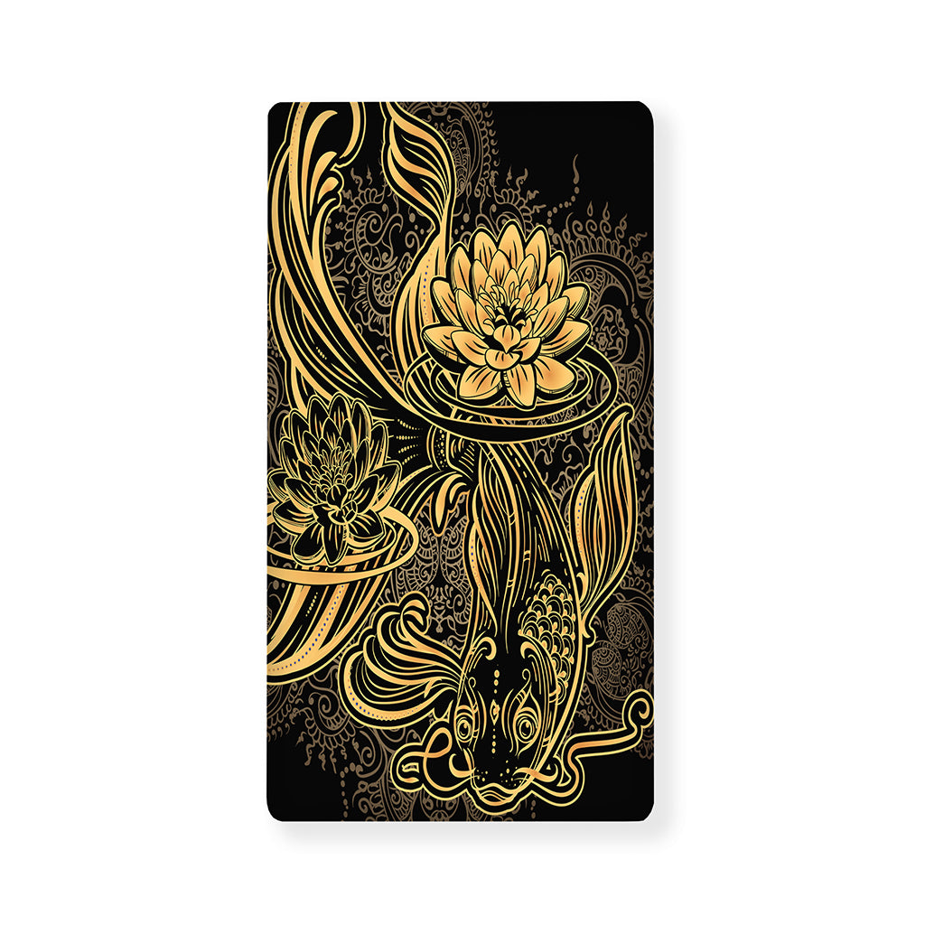 Golden Spiritual Koi Carp Print Baby Crib Sheet