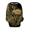 Golden Spiritual Koi Carp Print Baby Seat Cover