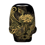Golden Spiritual Koi Carp Print Baby Seat Cover
