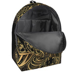 Golden Spiritual Koi Carp Print Backpack