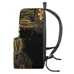 Golden Spiritual Koi Carp Print Backpack