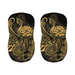Golden Spiritual Koi Carp Print Bar Stool Covers