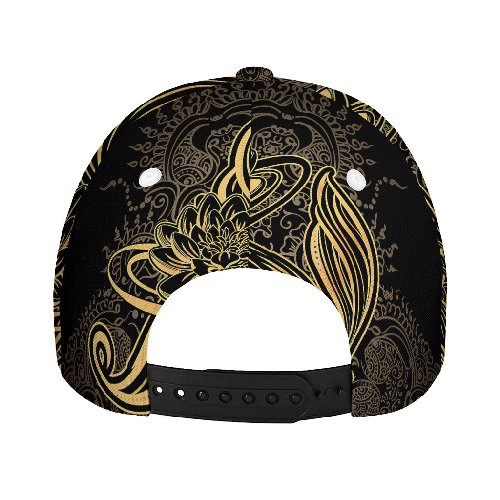 Golden Spiritual Koi Carp Print Baseball Cap