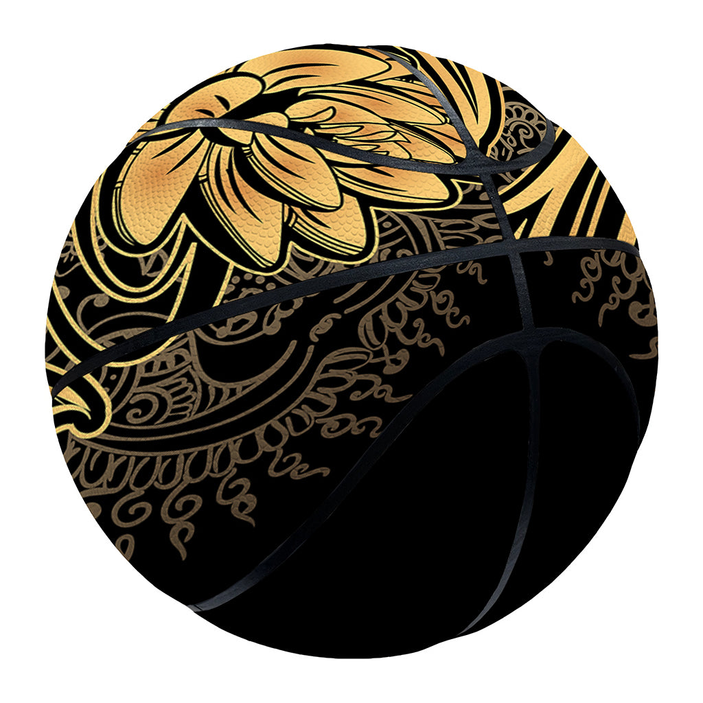 Golden Spiritual Koi Carp Print Basketball