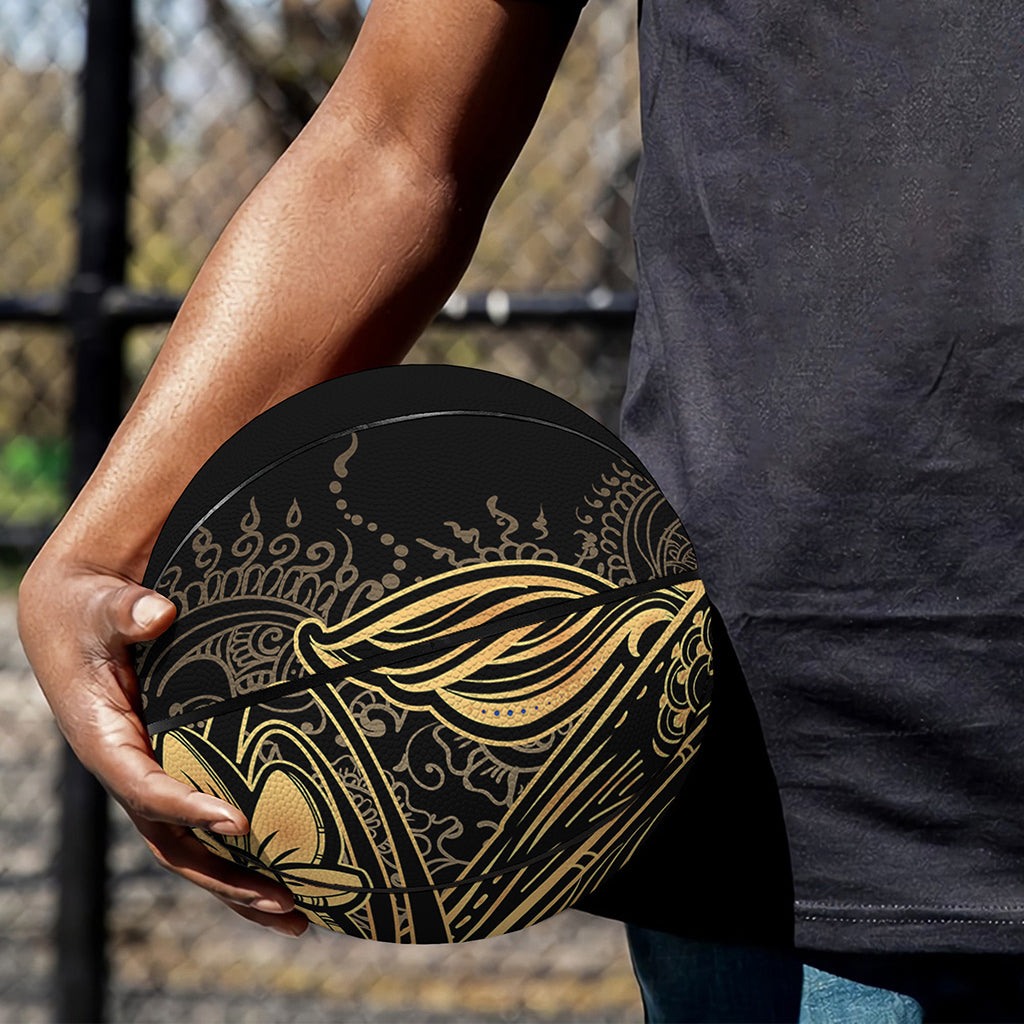 Golden Spiritual Koi Carp Print Basketball