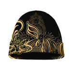 Golden Spiritual Koi Carp Print Beanie